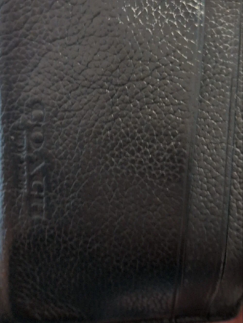 COACH Vintage Mens Black Pebbled Leather Card Case